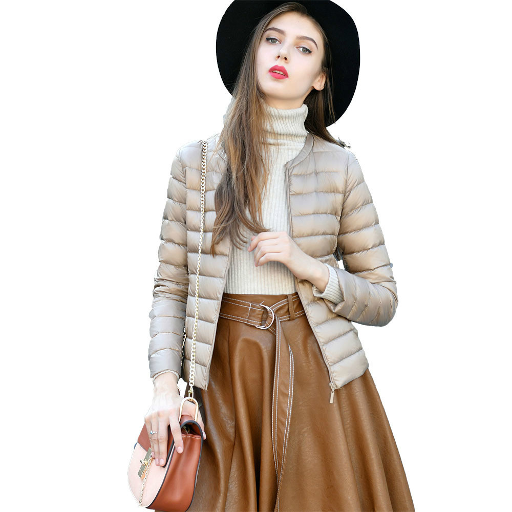 

2021 New 4xl oversized winter ultra light female 90% around the thin neck down lady jacket over, White
