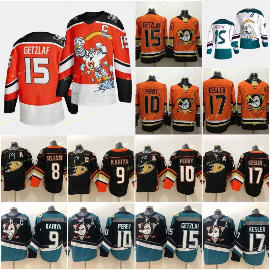 

Anaheim Ducks Reverse Retro Jerseys 10 Corey Perry 15 Ryan Getzlaf 17 Ryan Kesler 8 Teemu Selanne 9 Paul Kariya 4 Cam Fowler 36 John Gibson, Black;red