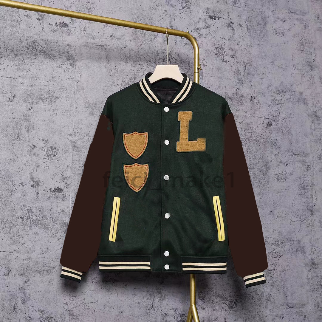 

tops Flocking Leather sleeves Jacket Baseball Coat Uniform Fashion High Quality Single Breasted Warm Couples Women Men Varsity Coats, Pay for dhl
