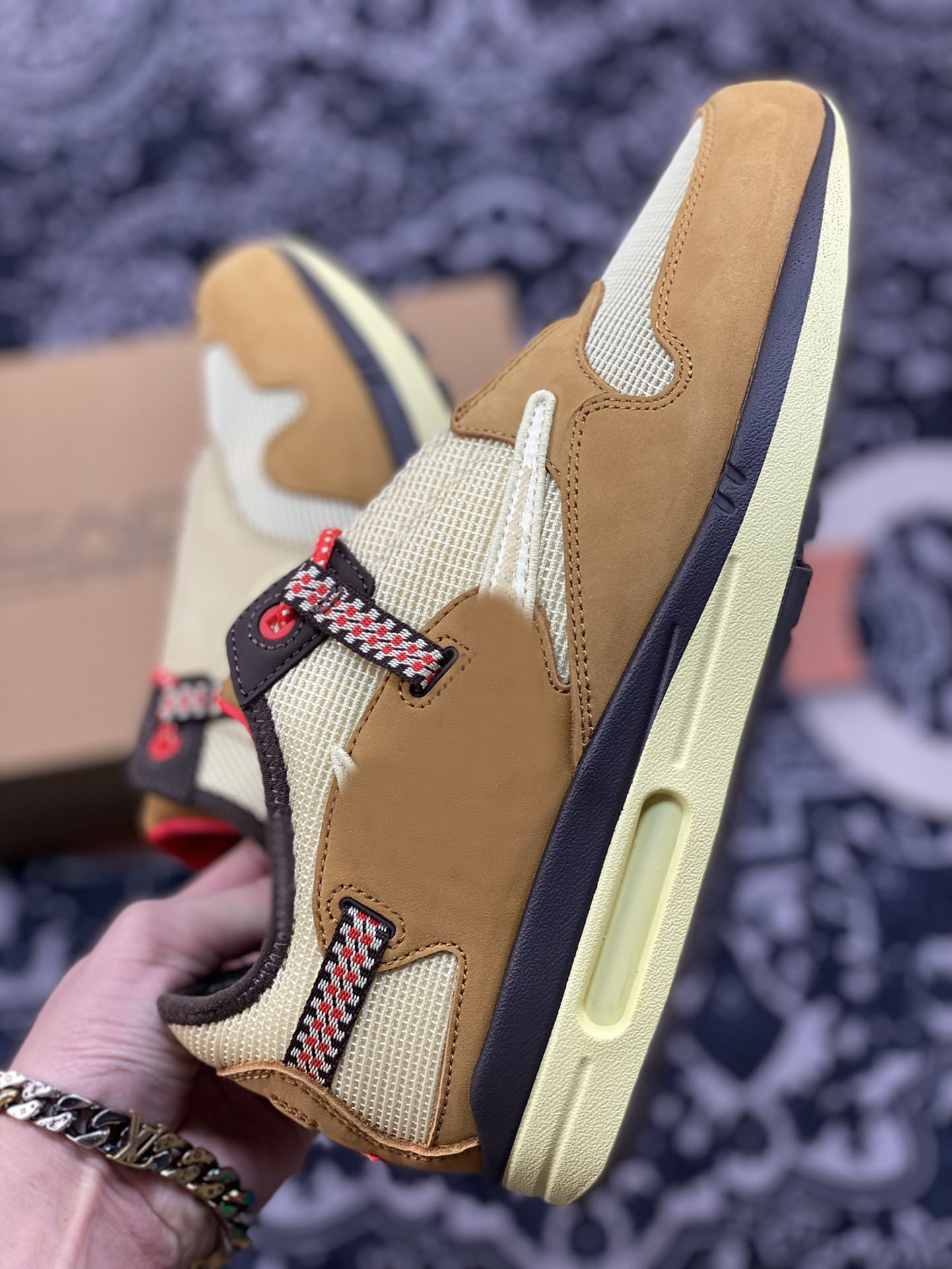 

Best Authentic Baroque Brown Running Shoes Cave Stone Wheat Saturn Gold Athletic Shoes Lemon Drop Wheat Chile Red Cactus Jack Men Sneaker, Customize