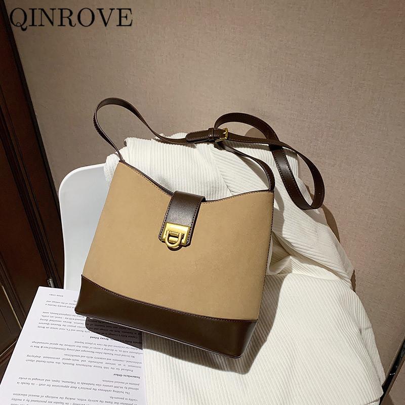 

Front Flap Solid Color Shoulder Bag For Women PU Leather Fashion two-tone push-lock Handbag Lady Casual Female Bag black coffee