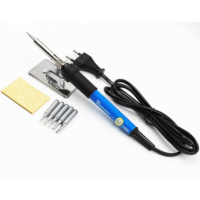 

60W / 80W Adjustable Temperature Electric Soldering Iron 220V 110V Welding Solder Iron Rework Station Heat Pencil Tips Tools Kit