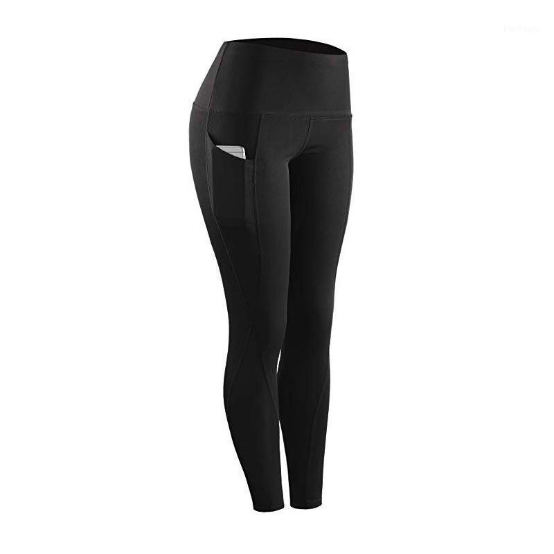 

High Waisted Side Pocket Leggings Sport Fitness Yoga Pants Women1, Black