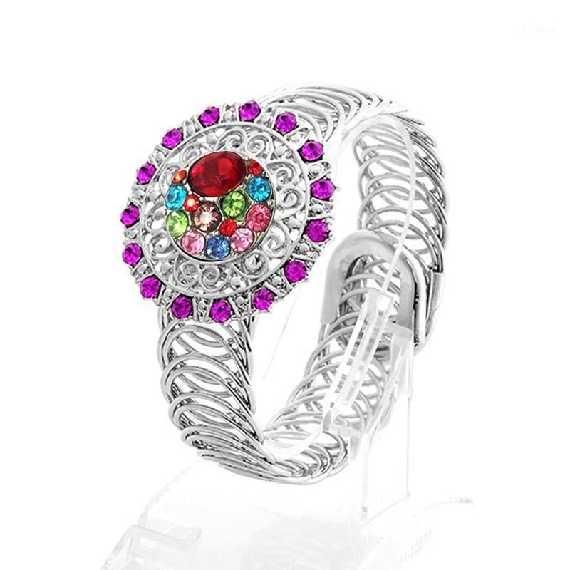 

Punk style Colorful Vintage 268 Elastic Fit 18mm Snap Button Bracelet Bangle Interchangeable Charm Jewelry For Women Men Gift1
