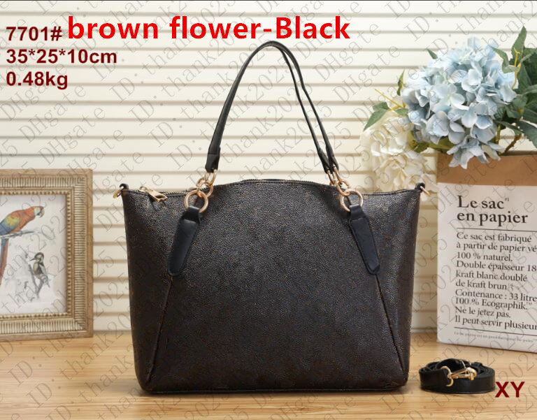 

2021 High Quality Classic Fashion Style Women's Handbags Wedding Bag Shoulder Bags Messenger Bag Lady Totes Bags and Dust bag, Brown flower-red