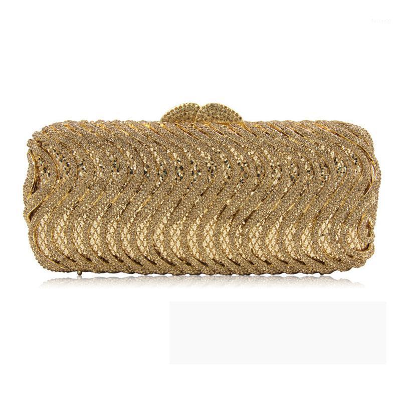 

Luxury 100% Handmade Gold Crystal Evening Bags Women Party 2020 Diamond Evening Clutch Bag Best Sell Lady Clutches Female Bags1