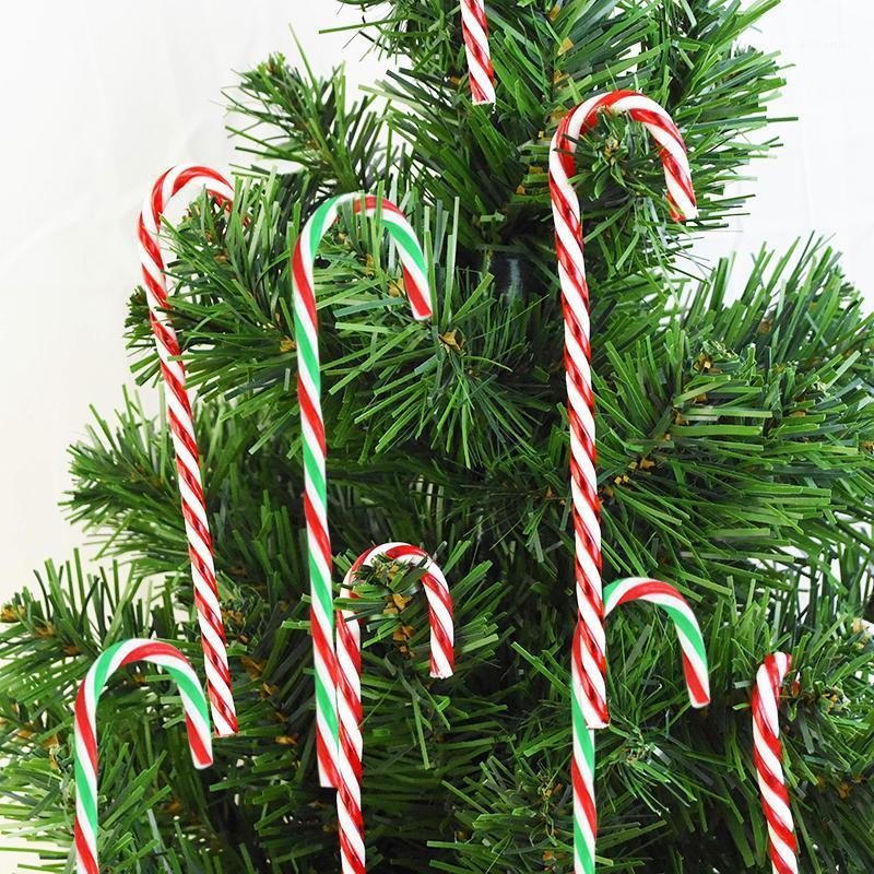 

6pcs Christmas Candy Cane Colorful Crutches Christmas Tree Hanging Pendant For New Year Xmas Party Home Ornaments Navidad Gifts1