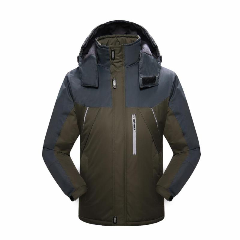 

New Winter Men's Jackets Outdoor Wear Spliced Styles Cold-Proof Assault Plus Velvet Thickened Warmth Men's Cotton-Padded Clothes, 02