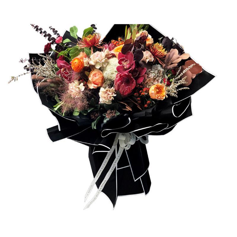 

Hot Sale Pure Color Waterproof Plastic Bouquet Packaging Material Valentine's Day Flower Gift Wrapping Paper 20 Sheets/Pack