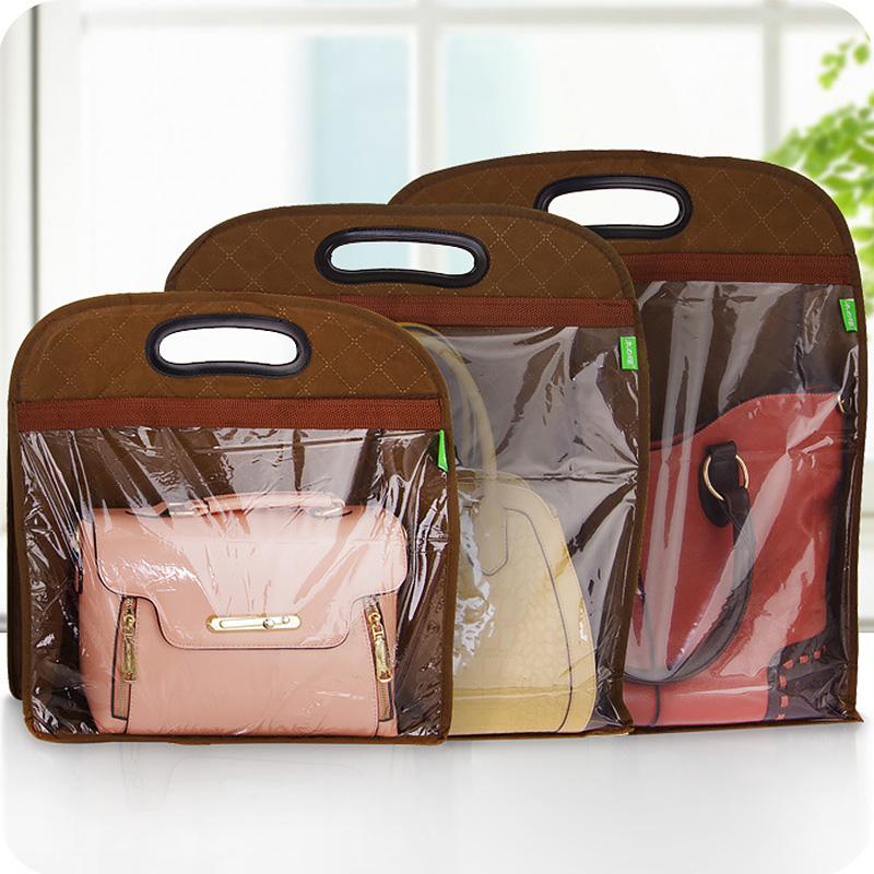 

Hanging Storage Bag Non-woven PVC Purse Wardrobe Handbag Tote Closet Storage Organizer Hangers Wall Sundries Pouch