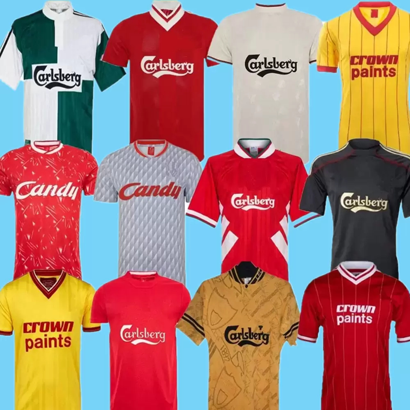 

04 05 Retro Soccer Jersey Gerrard 1982 FOWLER DALGLISH 10 11 Football Shirts TORRES 1989 Maillot 85 86 Kuyt 08 09 SUAREZ 1995 93 McMANAMAN, Black;yellow
