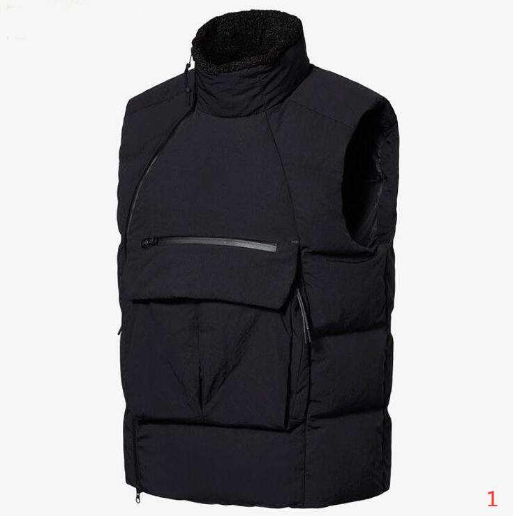 

2020 New Just Mens Down Vest Fashion Vest Winter Jacket Coat with Letters High Quality Outdoor Streetwear Clothing -3XL, Black