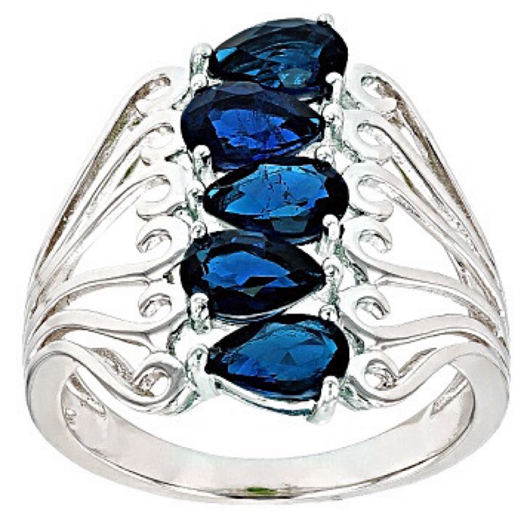 

UUE Jewelry Tanzanite Rhodium over silver rings exquisite accessories Premium products suitable for giving away or for personal use