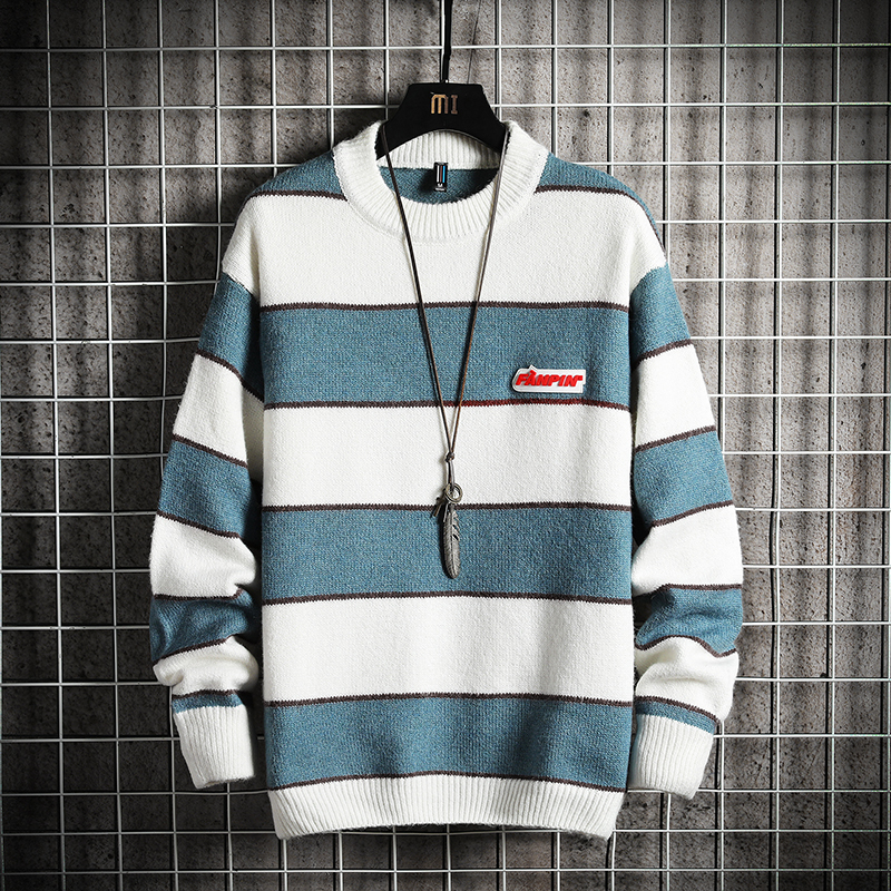 

Men striped shirts spring fall winter clothes 2020 black pull oversize M-4XL 5xl chorea casual pullovers style, Jm20430 0