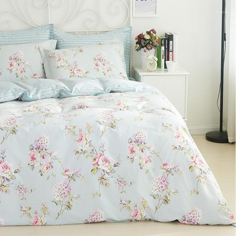 

BIG Sale fashion bed linen pastoral bedding set flower print duvet cover classic bed sheet elegant home bedding cover1, Dlh