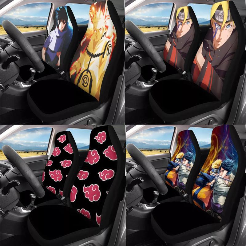 

Japan Anime Naruto Universal Car Seat Covers Classic Shippuden Akatsuki Pattern Car Full Seat Protector Interior Accessories