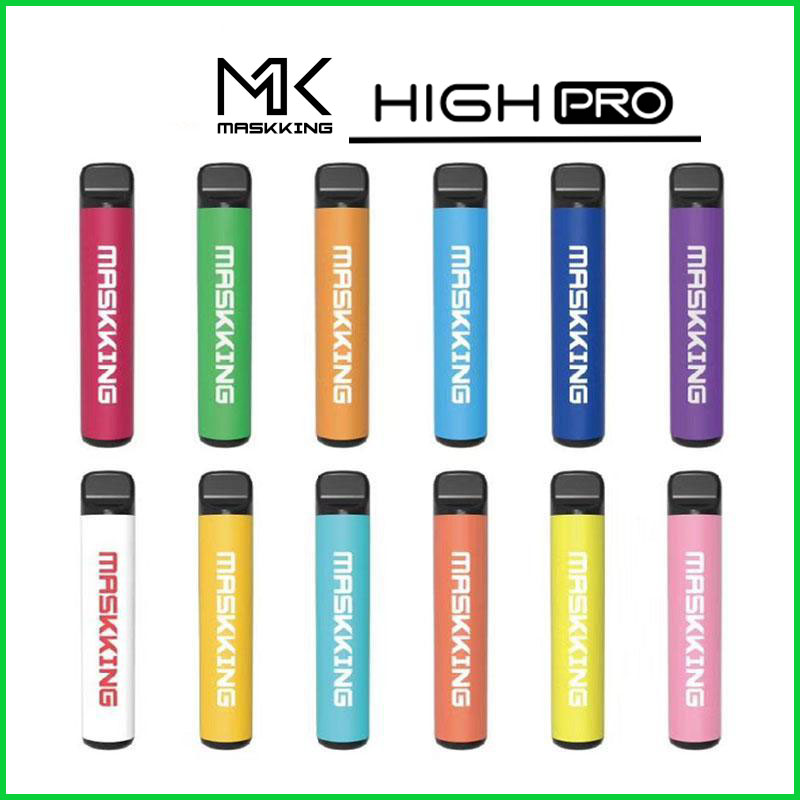 

original Maskking HIGH PRO Disposable Vape Device 1000 puffs 650mAh 3.5ml Pre-filled Cartridges E Cigarette Empty Pen system kit