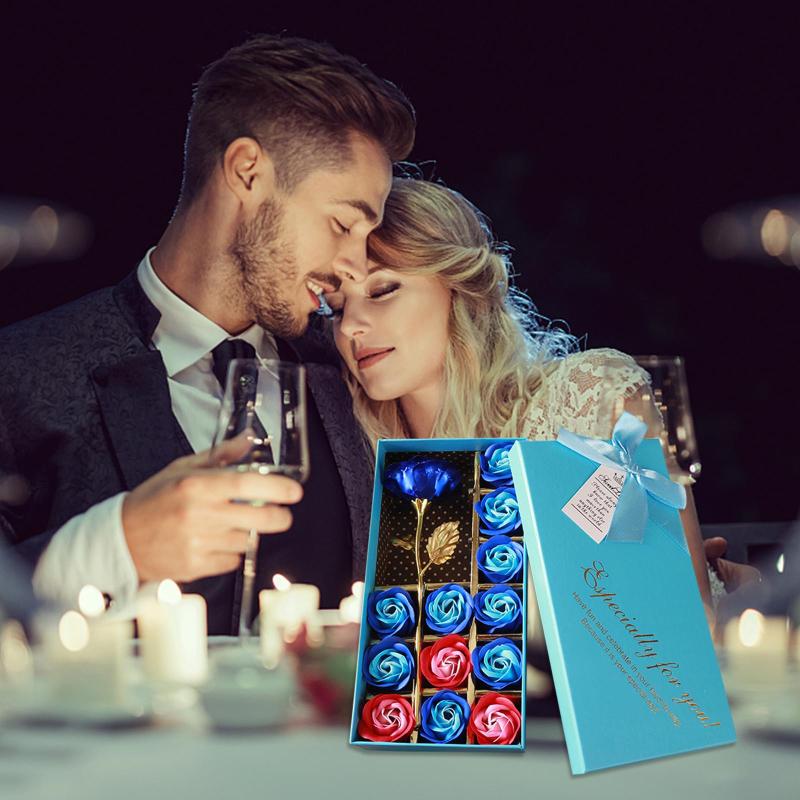 

25#13 Grid Gift Boxes Valentine's Day Gift Bags Scented Soap Flower Rose Box Bags Wedding Festival Boxes