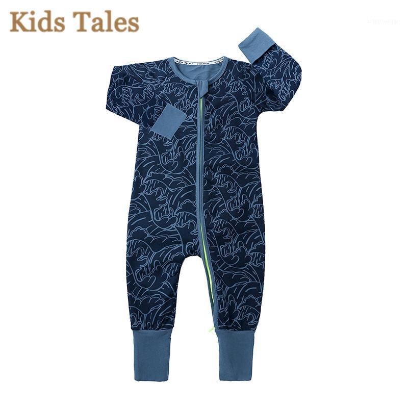 

Summer Baby Boy clothing Newborn Jumpsuit Long Sleeve Cotton Pajamas 0-24 Months Rompers Baby Clothes kids Footed Pajamas PQ1331, Style 002
