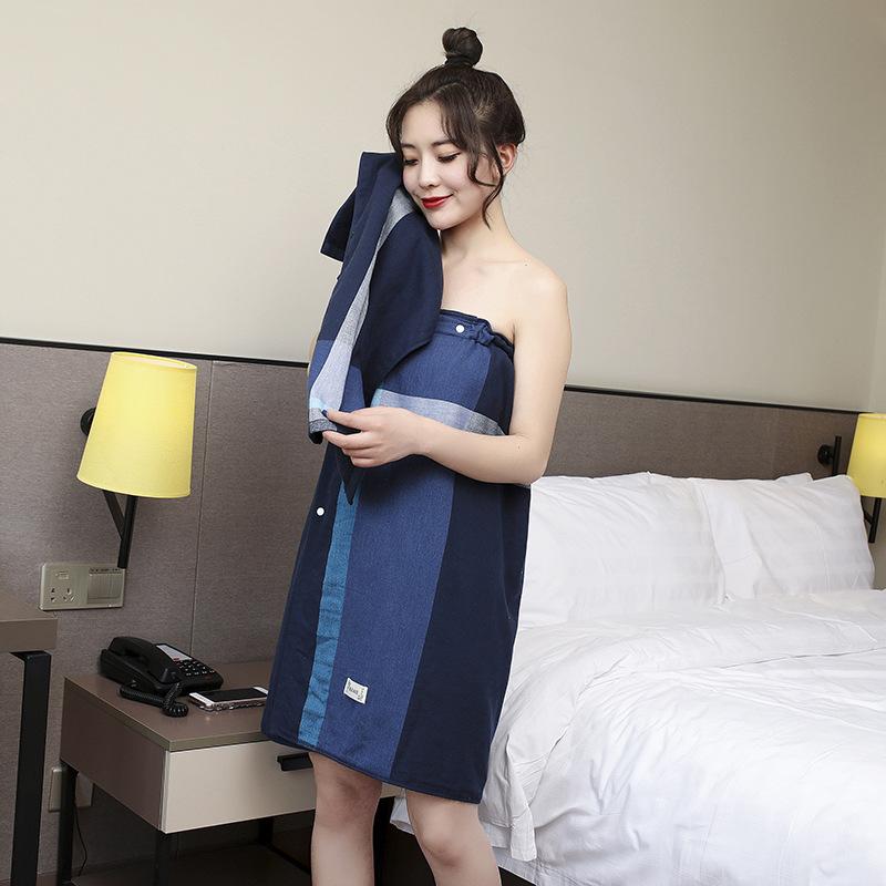 

Straight Couple Style Pure Cotton Beauty Salon Beach Daily Necessities Set Gift Box Bath Towel And Bath Skirt, Pink