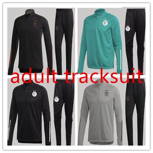 

2020 2021 Algeria adult tracksuit MAHREZ 2021 Algeria chandal futbol Survetement maillot de foot FEGHOUL sportswear football training suit, Black