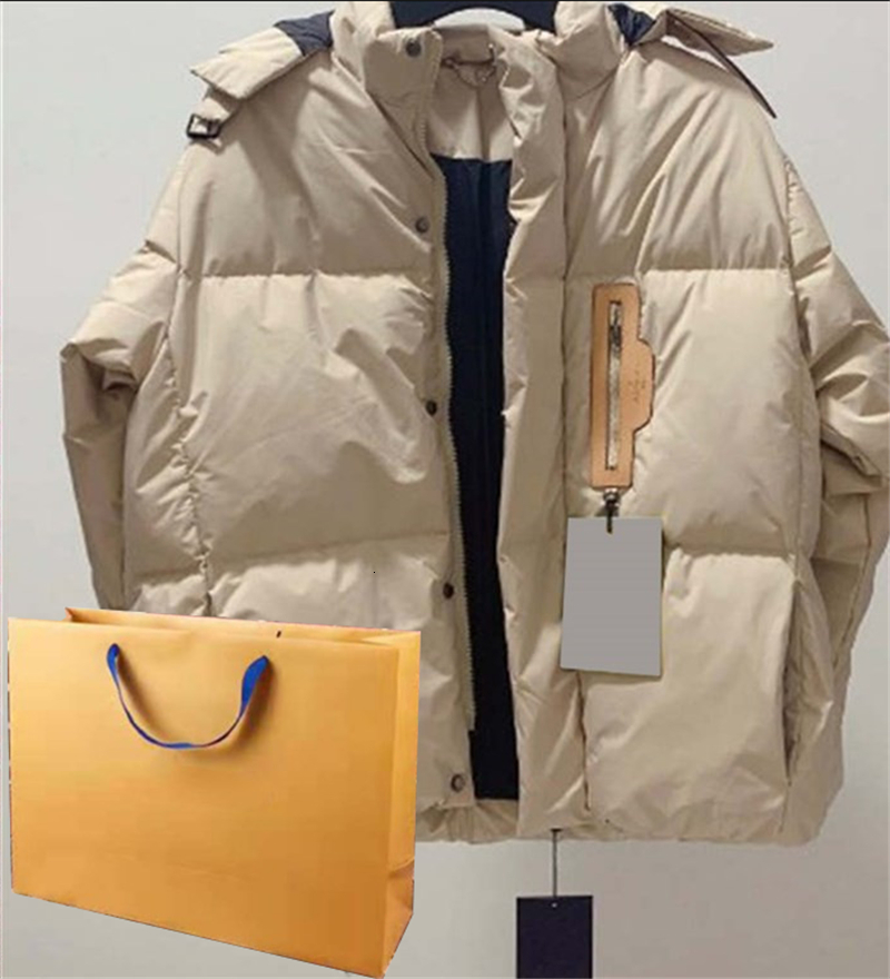 

Men Jacket Hooded Coat Fashion Windbreaker Zippers For Men Women Spring Winter Coat Black And BeigeTwo Colors Jackets EU Size -L, Bag