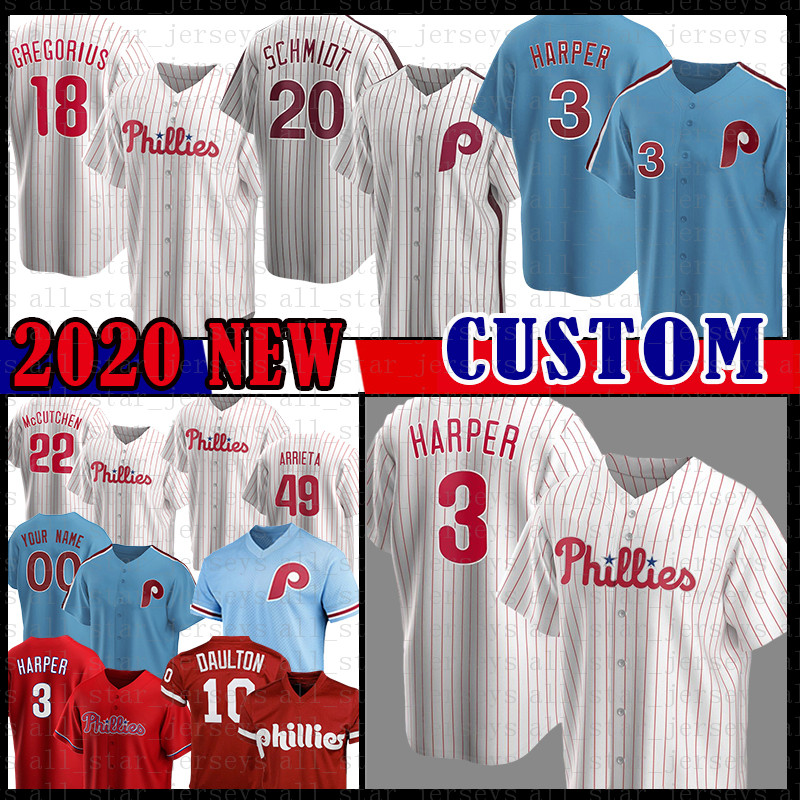 

Philadelphia Bryce Custom Harper Baseball Jersey Mike Schmidt Juan Samuel Jim Bunning Asdrubal Cabrera Darren Daulton Aaron Nola Hoskins, 2020 jersey(feichengren)