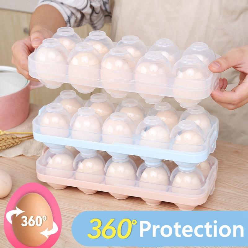 

Egg Storage Case Fridge Fresh-keeping Storage Box Eggs Boxes Container Kitchen Box