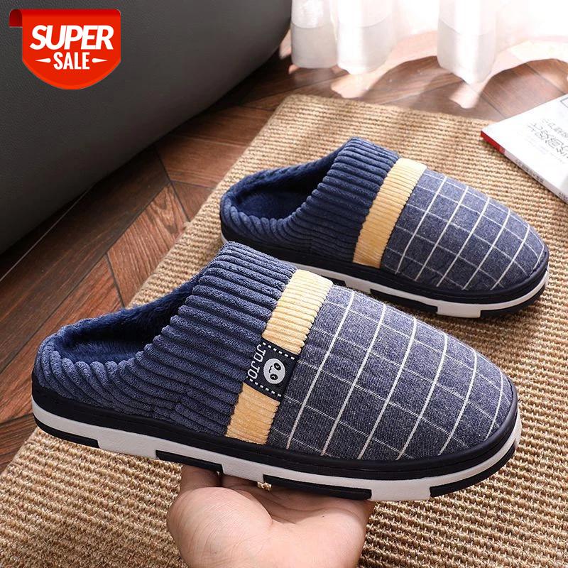 

Man slippers Lattice Fashion winter cotton Slippers men comfortable indoor Home slippers man soft TPR sole Pantuflas #vY4Q, Sky blue