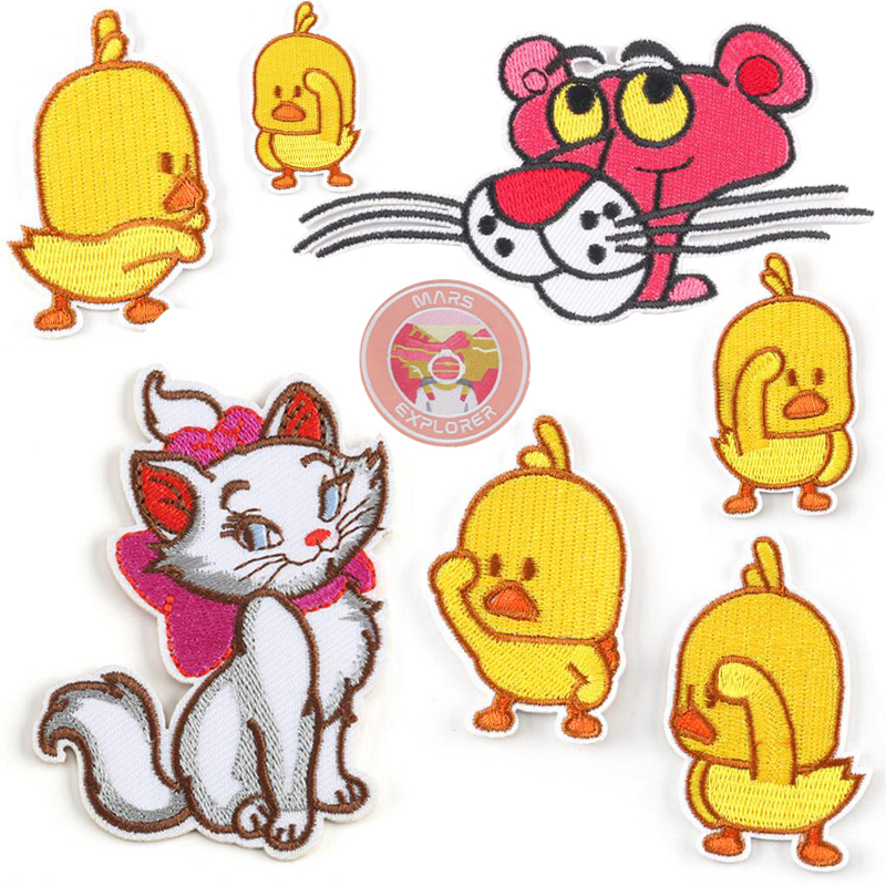 

Cartoon embroidery patches emblem hook and loop embroidered patch for clothing iron on clothing sewing on cloth bag patch