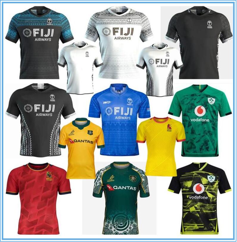 

2020 Fiji Ireland RUGBY JERSEY 2021 spain Australia Rugby shirt 20 21 TRAINING JERSEY size S-5XL, Black;gray