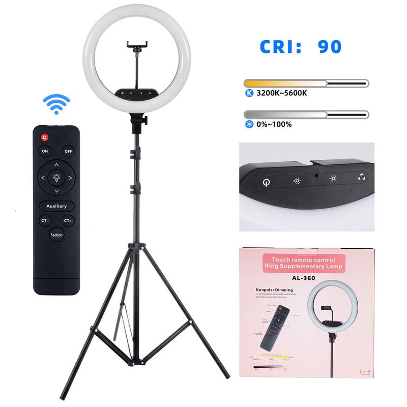 

Video Light Dimmable LED Selfie Ring Light USB ring lamp Photography with Phone Holder 2M tripod stand for Makeup Youtube