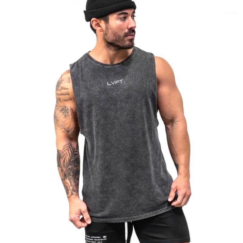 

New Arrival Sleeveless Sport T Shirt Men Gym Top Running Vest Tshirt 3XL Tank Top Cotton Vest Fitness Bodybuilding Tshirt1, Black