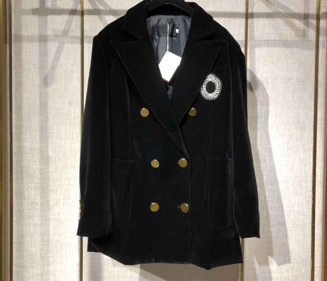 

Women Jacket 21AW Stylist Fashion New Woman Casual Windbreaker Simple Female Jackets Classical Black Style High Quality Outwear Size -L