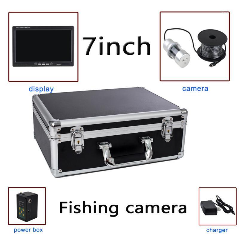 

7'' 1000TVL HD 12 IR and 24 white lights underwater fishing camera/monitor system with portable case F08 support recording video1