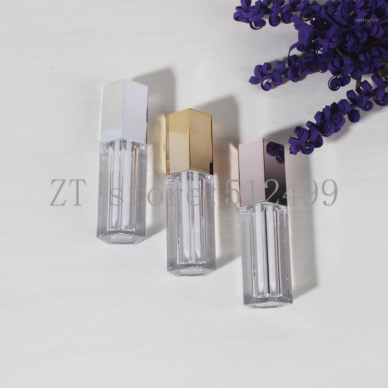 

20/50pcs 4.5ml Empty Five Angle Rhombus Lip Gloss Tube Cosmetic Clear Lipbalm Container Gold/Silver/Rose Gold Makeup Vilas Tools1