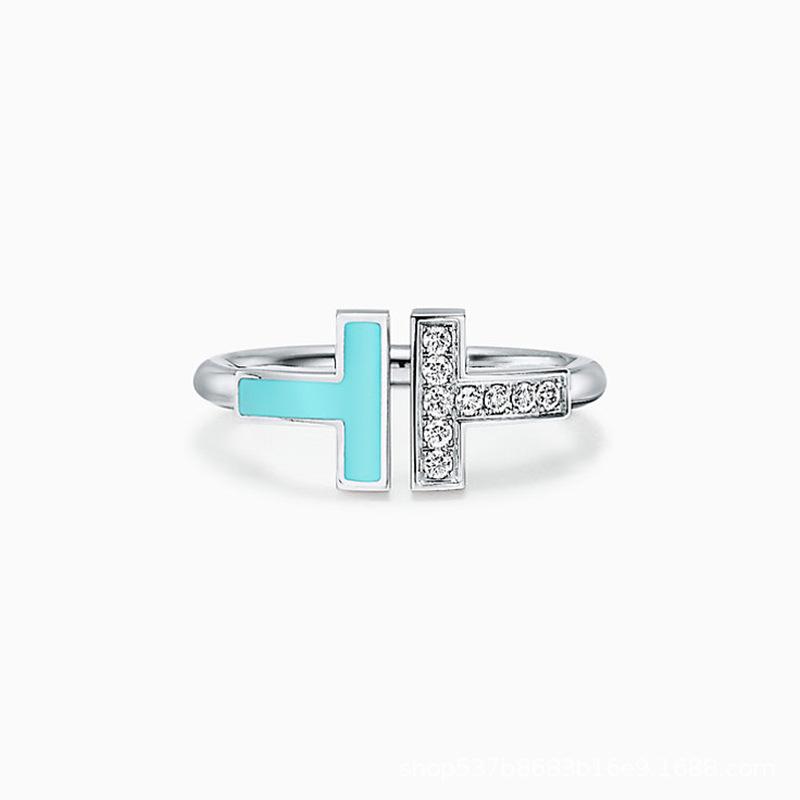 

T home 1;1 925 sterling silver T Ring series fashion accessories same