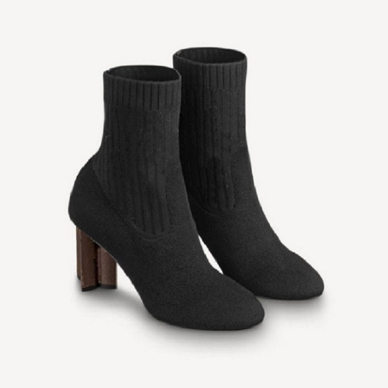 

Fashion winter Knitted elastic boots letter Thick heels sexy woman shoes High heel boots fashion outdoors socks boots High Boot 02 PL02, #11