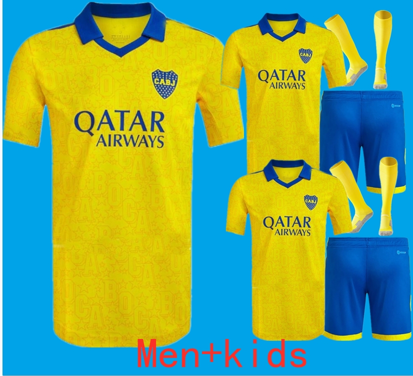 

22 23 Boca Juniors soccer Jersey VILLA SALVIO MEDINA Away VARELA third Yellow Men Benedetto Salvio Pavón camisa de futebol football shirt 2022 2023 fans player version