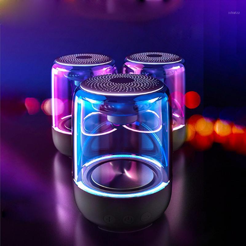 

C7 5.0 Transparent Crystal Wireless Bluetooth Speaker Colorful Light Glass Subwoofer TF Card 32GB Storage 12H Endurance1