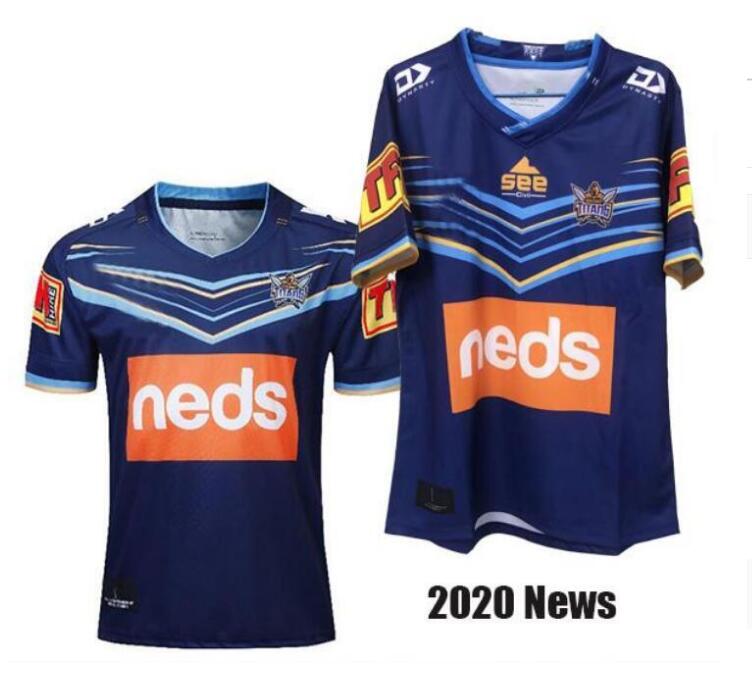 

GOLD COAST TITANS Rugby Jersey New 2020 Home Australia Rugby League Jersey NRL Rugby League Jerseys Size S-3XL, Black;yellow