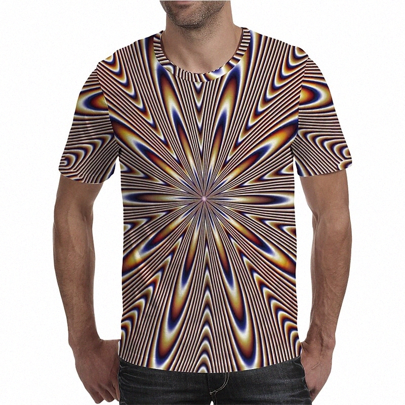 T-shirt Homme 3D Imprimer Imprimer Graphic Plus Taille Taille Cou Gold Daily Holiday Vacances à manches courtes Tops élégants arc-en-ciel exagéré