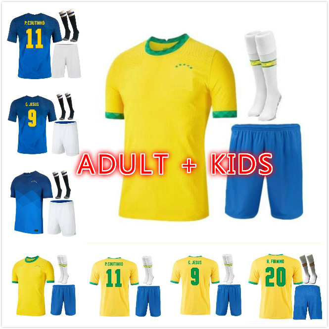 

MARCELO NERES COUTINHO soccer jersey 2020 2021 camiseta de futebol BraziLS G.JESUS FIRMINO 20 21 football shirt Men + Kids kit set uniforms