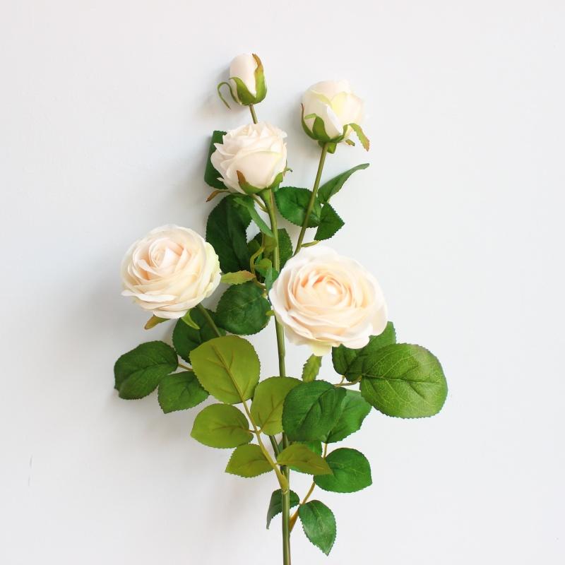 

5 head rose spray Artificial Silk Flowers decoration home party Decorative flower decorations gift, Purple