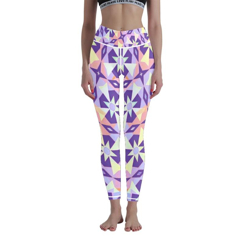 

Autumn and Winter Models of Breathable Digital Printing Fitness High Waist Yoga Pants Nine Pants Tight Leggings Tying Feet, As pic