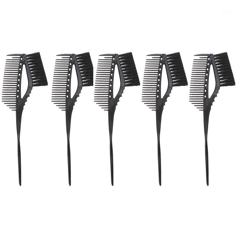

5Pcs Pro Black Plastic Hair Color Highlighting Dye Tint Brush Hair Section Comb Pro Salon Hairdressing Diy Styling Tools with Br1