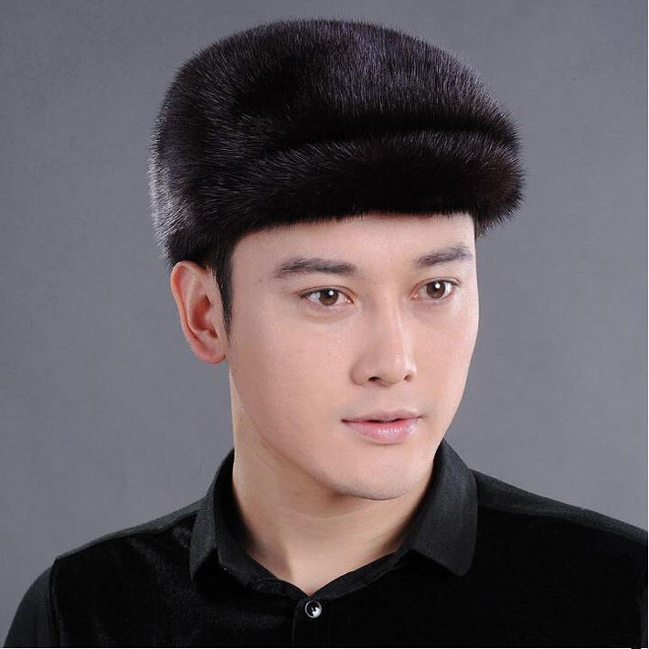 

Mink Men in Hats, Men's Winter's Clothing, Hot Top Hat Chapel, Beanie Boina, Captain Newsman's Cap. Nfsu, Black.
