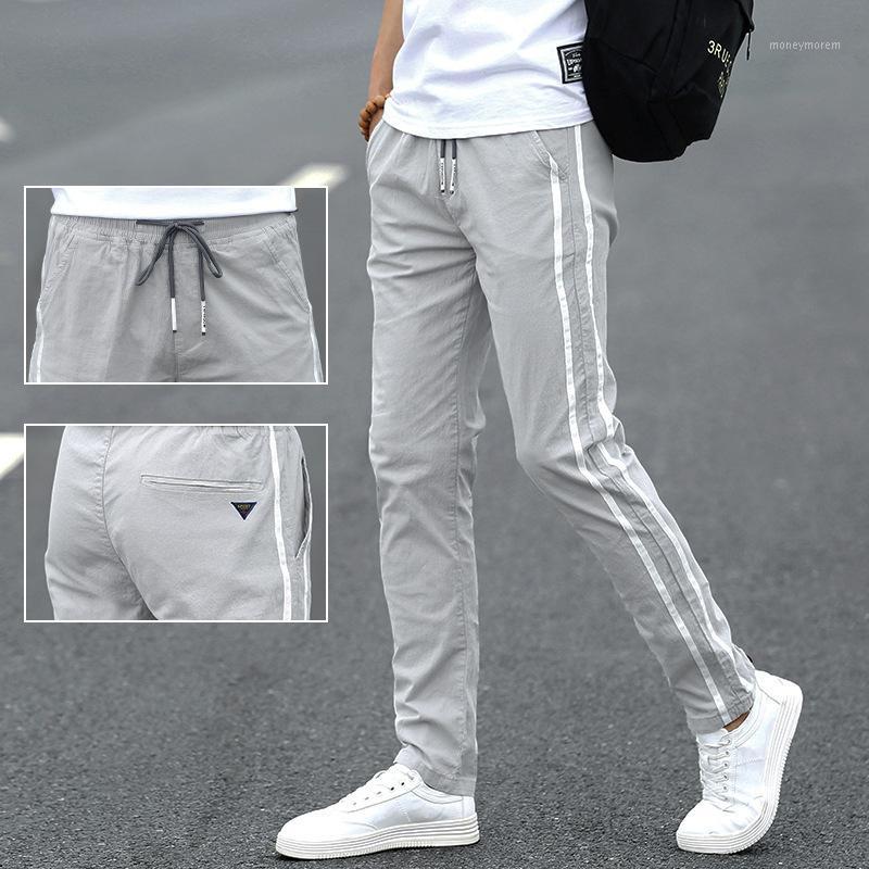 

Summer Men's Pants Smart Casual Sports Breathable Pants Business Male Elastic Design Classic Full Length Trousers Large Size 381, Black