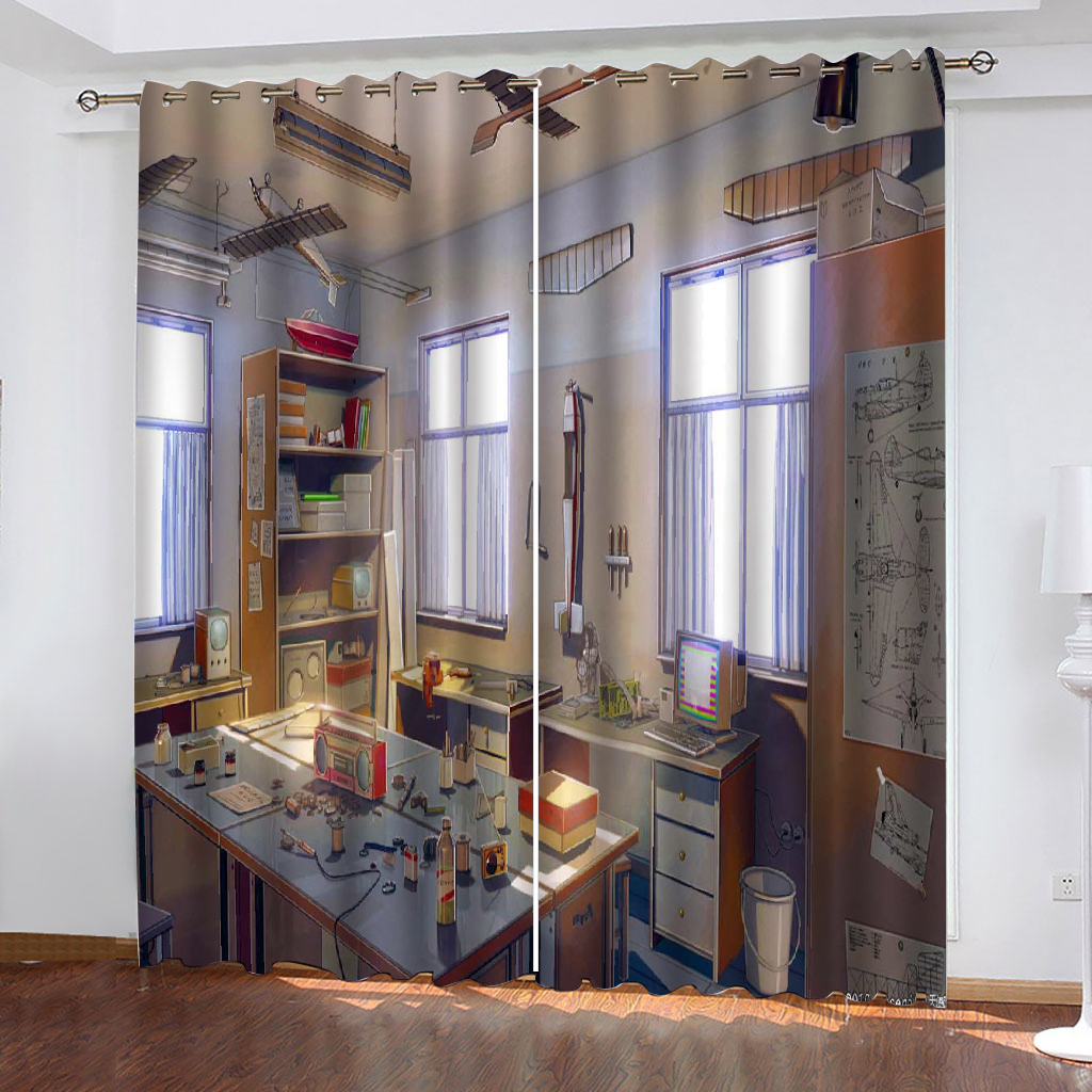 

Beautiful Photo Fashion Customized 3D Curtains house curtains Thick shading soundproof windproof curtain, As show