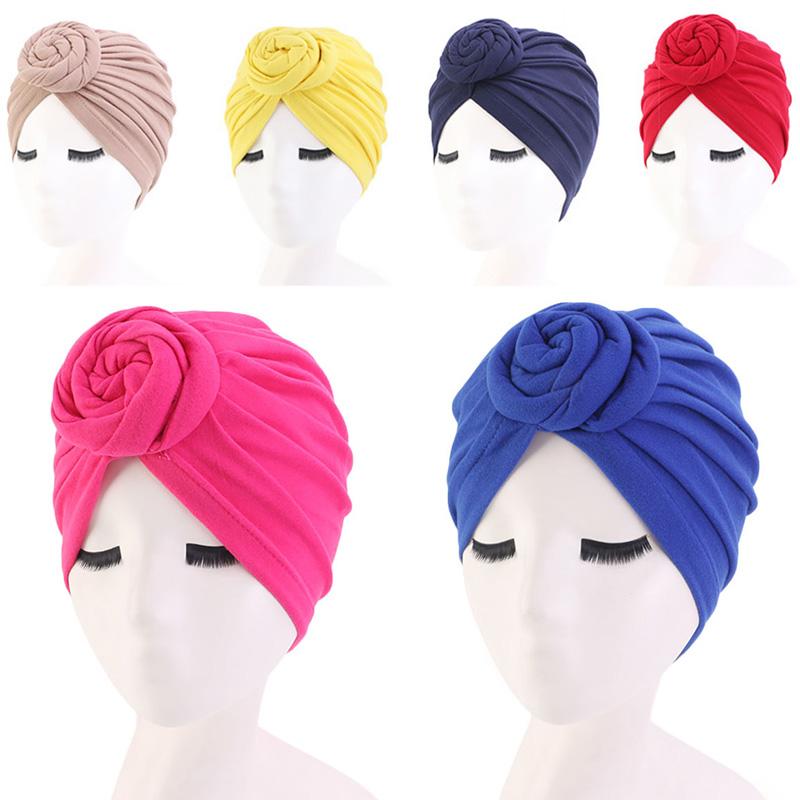 

New Knotted Turban Hat for Women Twist Knot India Hat Ladies Chemo Cap Fashion Headbands Women